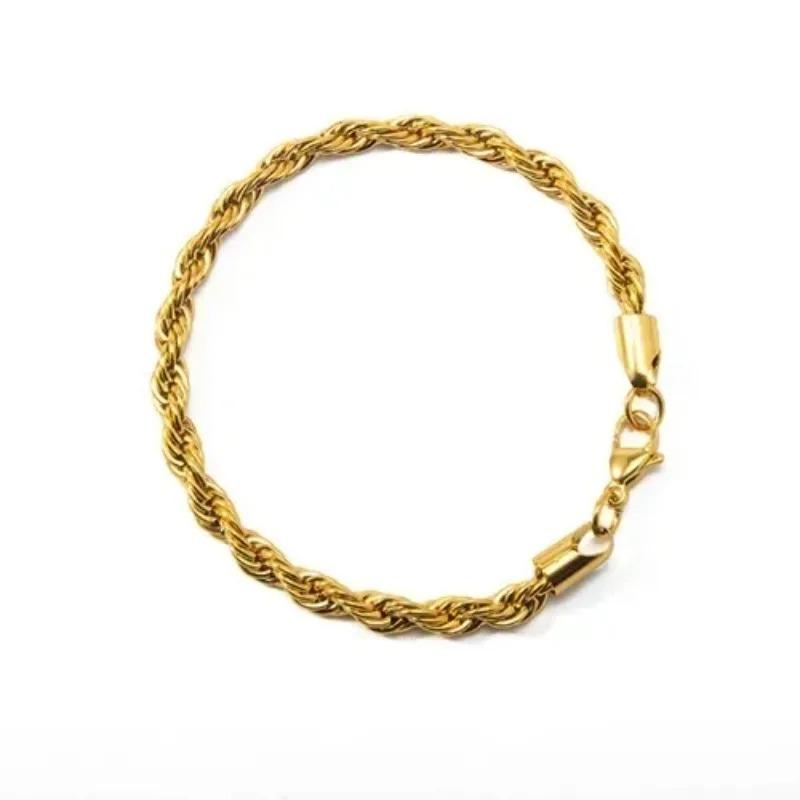 1PCS Gold-color Bracelet Ladies Hip Hop Style Stainless Steel Round Sign Portrait Pendant Wide Cross Chain Jewelry Accessories