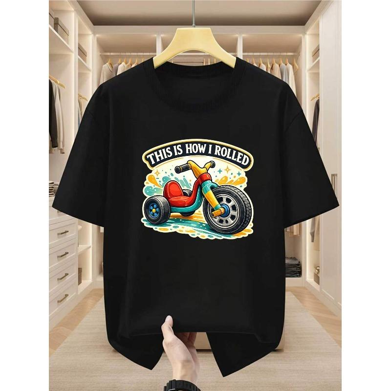 Men S T-Shirt  Vintage  Print Casual Short Sleeve T-Shirt Comfortable Casual Short-Sleeved T-Shirt in Summer for Men S