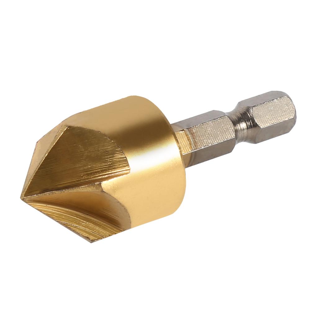 6 Stück HSS Anfas-Senker 1/4" Sechskantschaft 90 Grad Holz Anfasfräser 6mm19mm