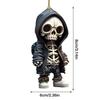 Halloween-Themed Skeleton Car Pendant - Hangable Acrylic Swing Dangle Skeleton Statue Decor