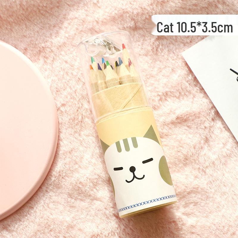 Set Mini Creioane 12 Culori pentru Copii - Drăguț, Mic și Perfect pentru Colorat și Desenat