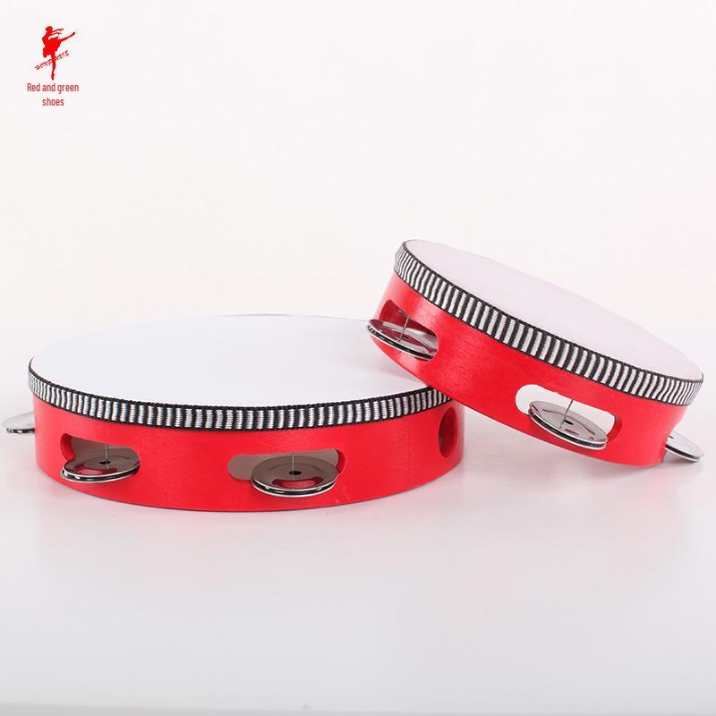 Children's Red Dance Shoes & Resin Tambourine 90271 - Dance Exam Supplies