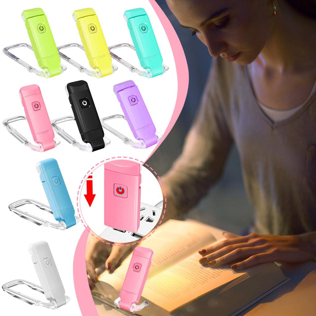 Rechargeable Book Reading Light, Warm White, Brightness Adjustable, LED Clip On Book Lights For Reading In Bed, Car Reading Light For Kids, Bookworms