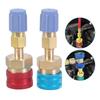2pcs Brass Quick Couplers set High/Low Side Adapters Air Conditioning Hose Fitting Refrigerant Charge Hose for R1234YF