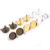 8-16mm 10pcs Bronze Silver Gold Colors Earring Studs,Earrings Blank/Base,Fit 8-16mm Glass Cabochons,Buttons;Earring Bezels