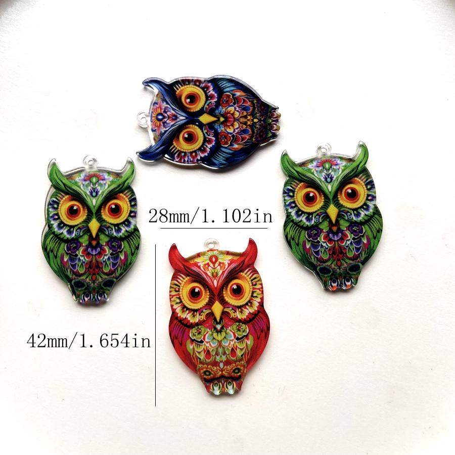 6 super bright owl pendant for jewelry earrings