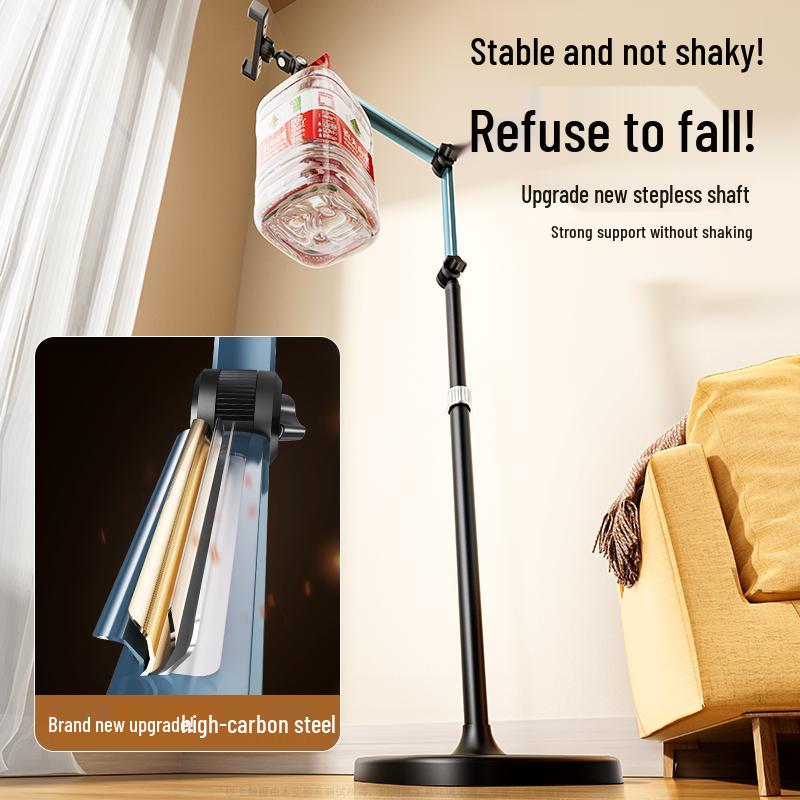 Adjustable Floor-Standing Cantilever Stand for Mobile Phones and Tablets - Perfect for Live Streaming, Overhead Shots, and Hands-Free Viewing