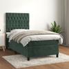 VidaXL Divan Bed with Mattress Dark Green 100x200 Cm - Model 3143190
