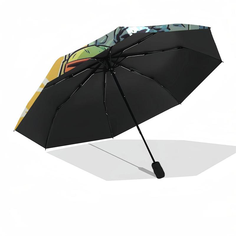 1pc Boba Fett Outdoor Umbrella - Automatic Opening/Closing, Portable 3-Fold Design with 8-Bone Iron Frame - Perfect Gift for Fans, Travelers, and Dail