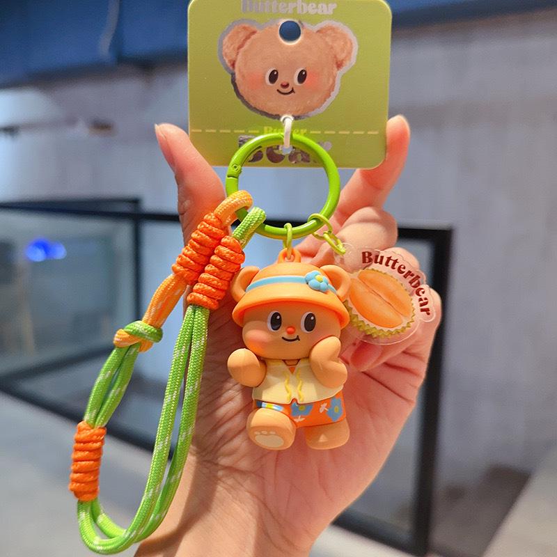 Chaveiro Fofo de Urso Trompete - Pingente de Presente Criativo para Casais