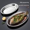 Shengjia Stainless Steel Oval Serving Plates (5-Pack)