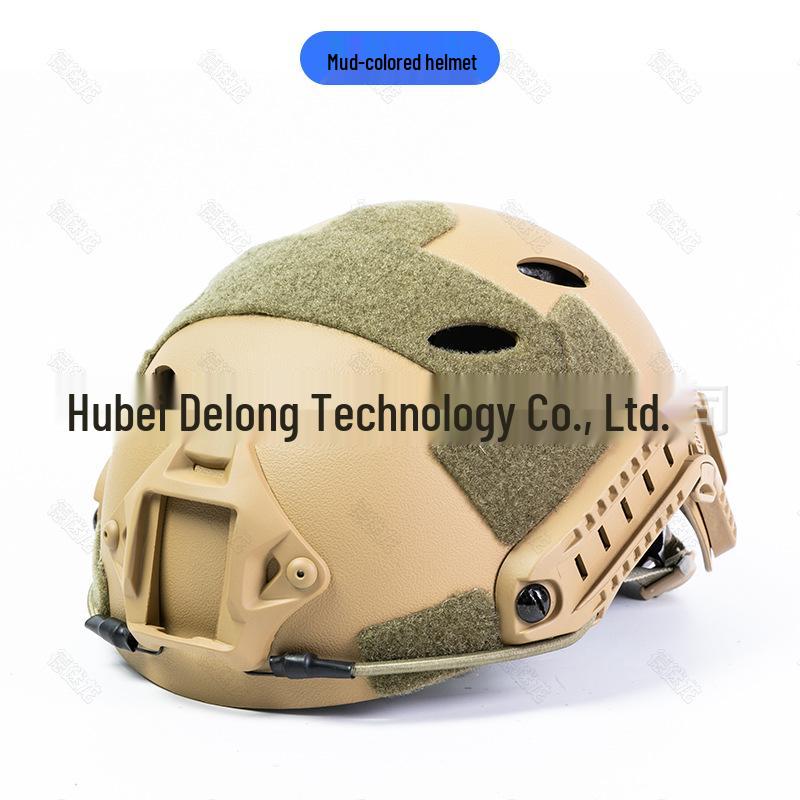 FAST Tactical Helmet with Adjustable Camouflage Cover - Breathable Military CS Protective Gear