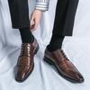 Brogue Men's leather shoes in formal attire Fashion designer style Men's Outdoor Party Strolling Plus size men's shoes 38-48