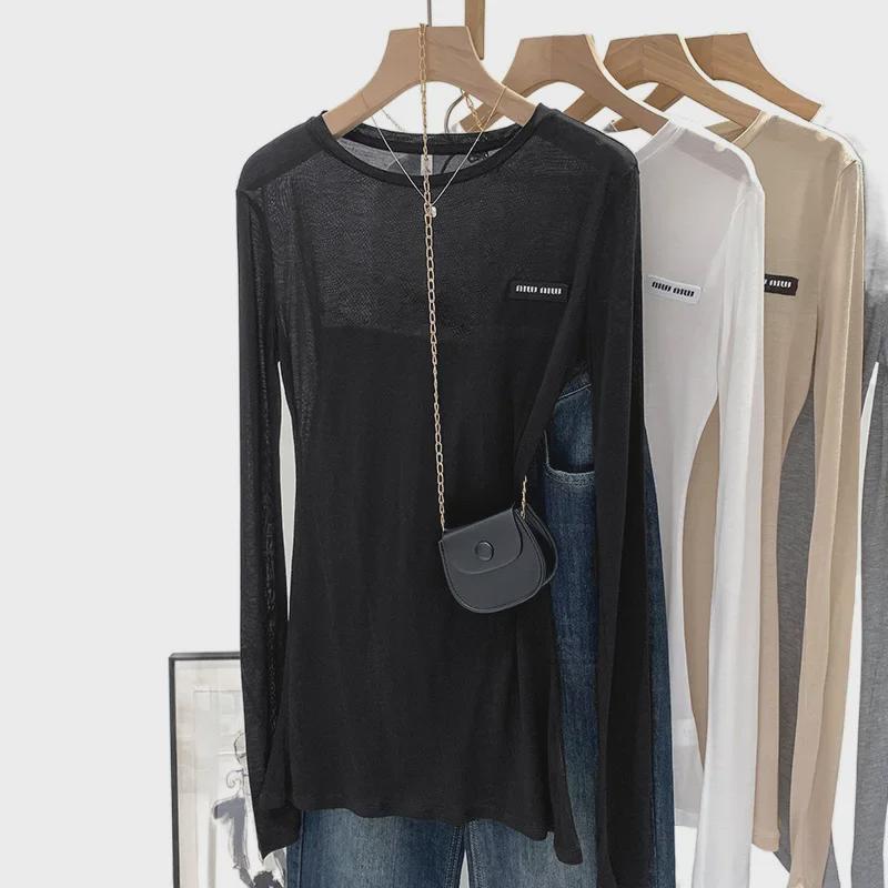 "Trendy Feminine Loose Fit Long Sleeve T-Shirt"