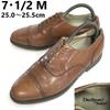 ROCKPORT DRES SPORTS Leather Straight Tip Cap Toe Dress Shoes 25-25.5 brown(USED)