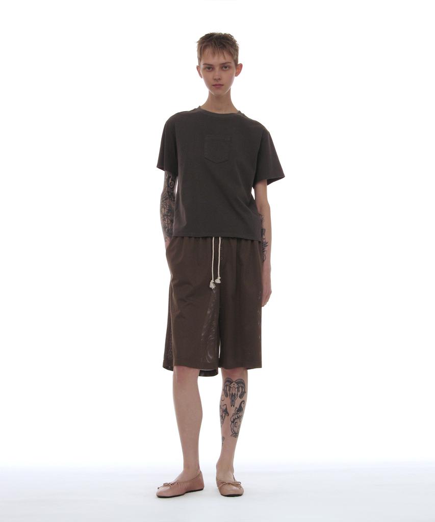 PARTIMENTO WOMEN Pwc Garment Dyed Pocket Tee_Charcoal