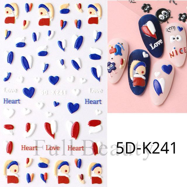 

5D Тисненые наклейки для дизайна ногтей Sun Flower Наклейки для ногтей Гравировка Цветочные слайдеры для ногтей