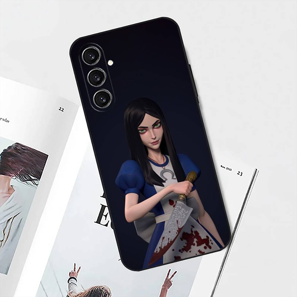 Game A-Alice Madness Returns Phone Case For Samsung S25,S24,S21,S22,S23,S30,Ultra,S20,Plus,Fe,Lite,Note,10 Black Soft Shell