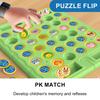 Kids Cartoon Theme Interactive Flip Chess Board Game Toy with Fruit/Animal Design for Logical Thinking and Social Fun