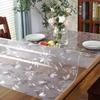 NEW Tablecloth 1.0mm Thickness PVC Transparent Waterproof Table Cover Mat Kitchen Pattern Oil Cloth Glass Soft Cloth Tablecloth