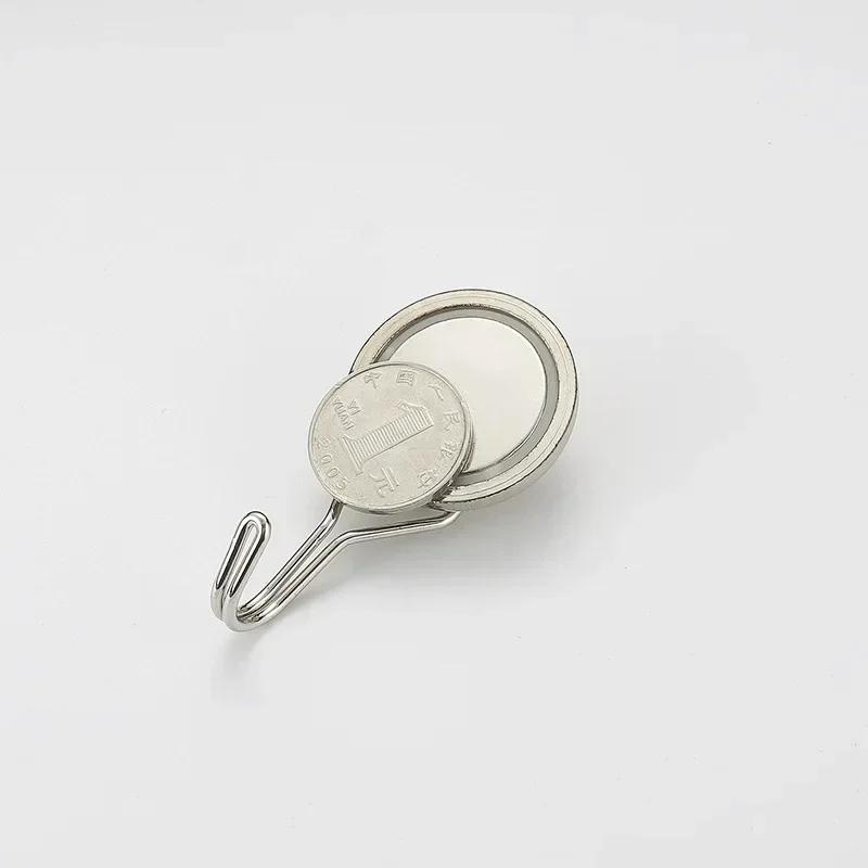 Cârlig magnetic rotativ de 360 ​​de grade, cârlige puternice, magnet, super perforator, autoadeziv, suport pentru chei de perete, suport magnetic pentru chei