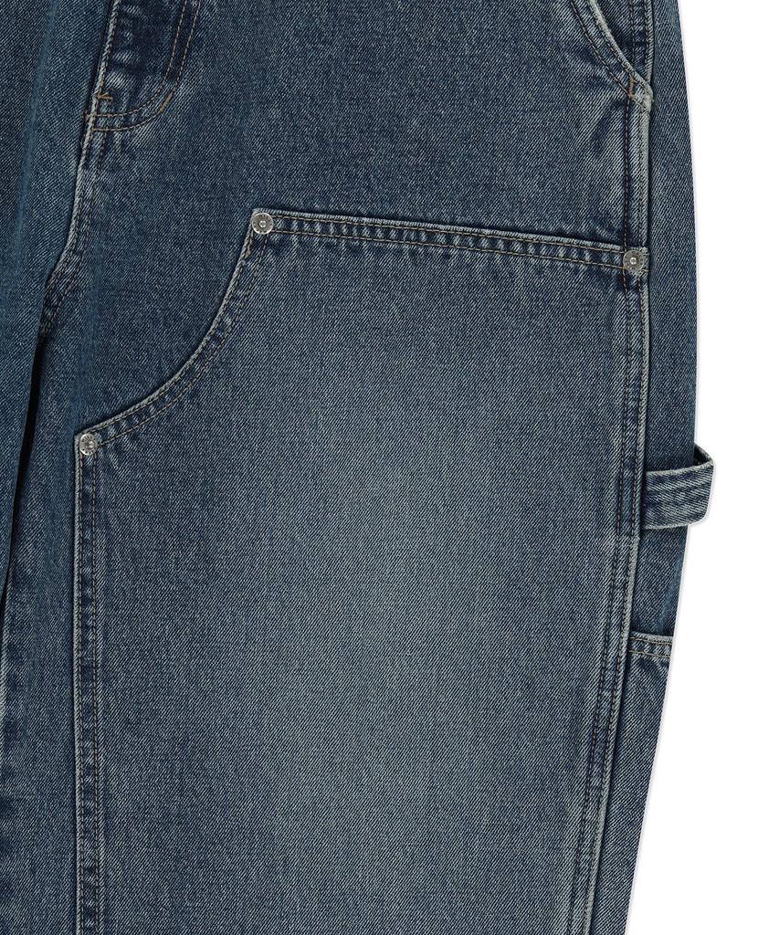 WACKY WILLY Double Knee Multi-Pocket Denim Pants Sky Blue