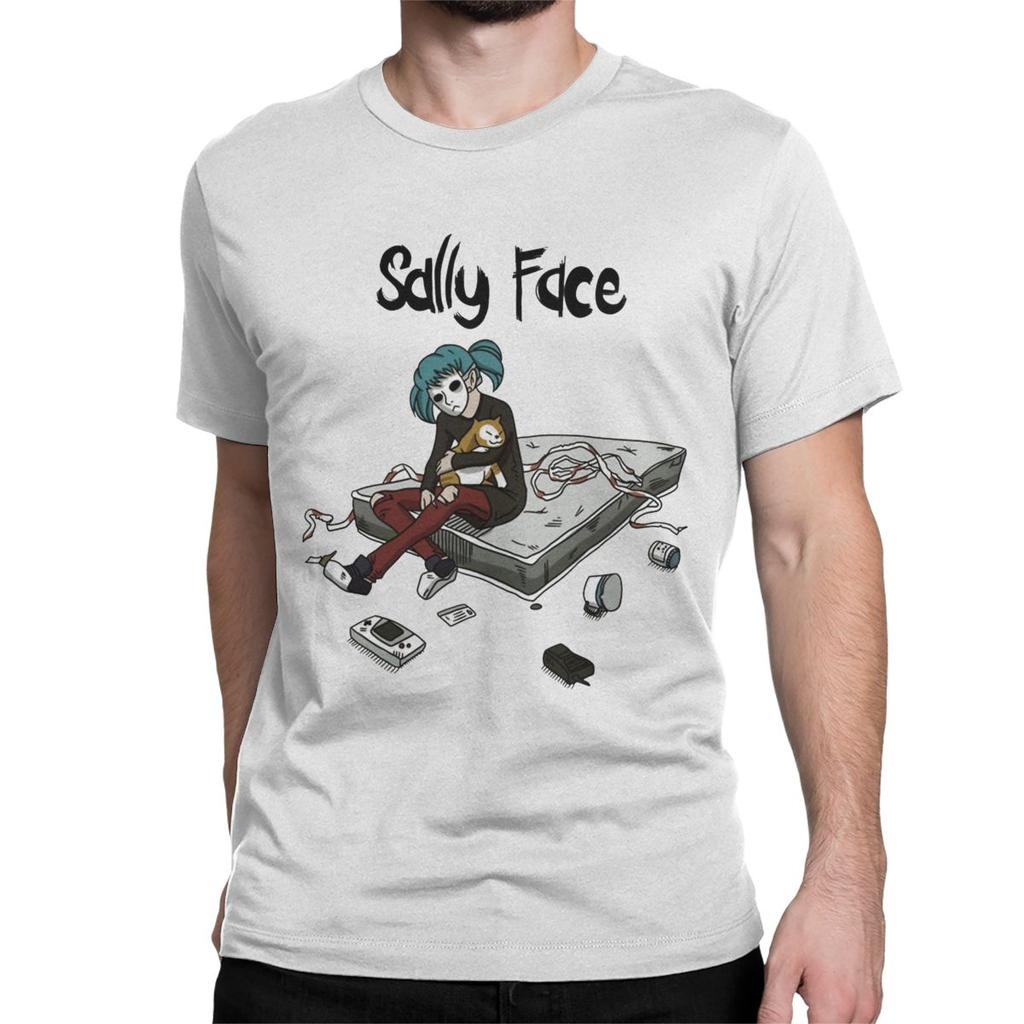 Sal Fisher Game Gothic Larry Sanitys Fall TShirt Men Women Sally Face Leisure Cotton Tees  Short Sleeve T Shirt Printed Tops
