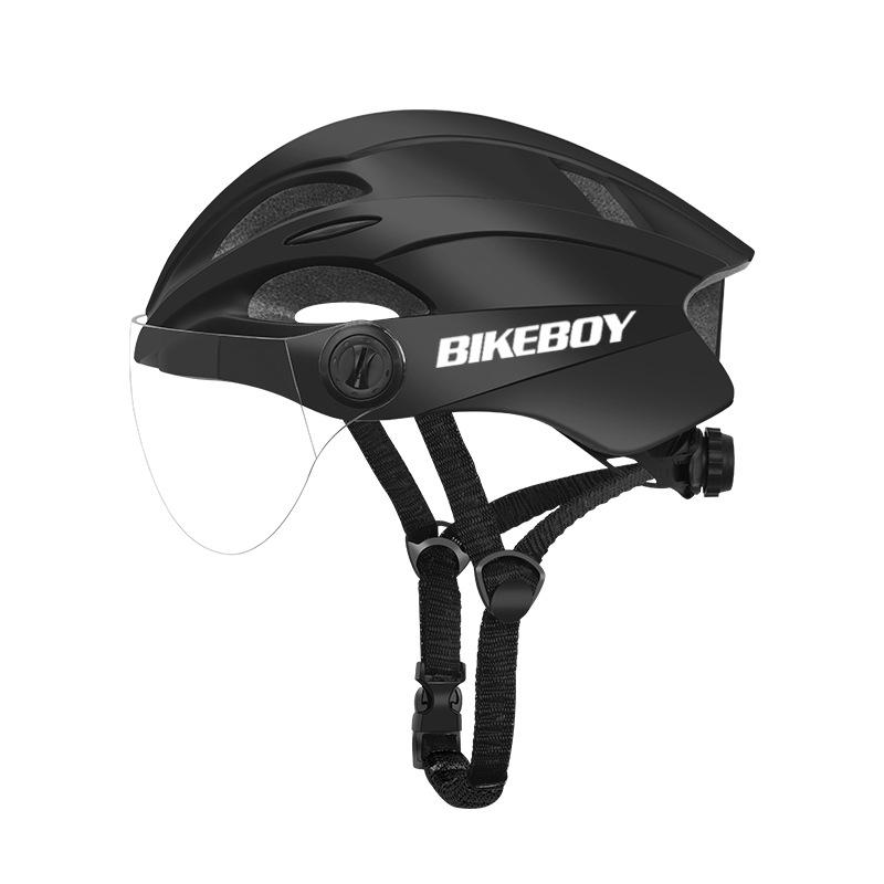 Electric battery car helmet bicycle mountain bike road bike men and women bicycle safety helmet with goggles goggles