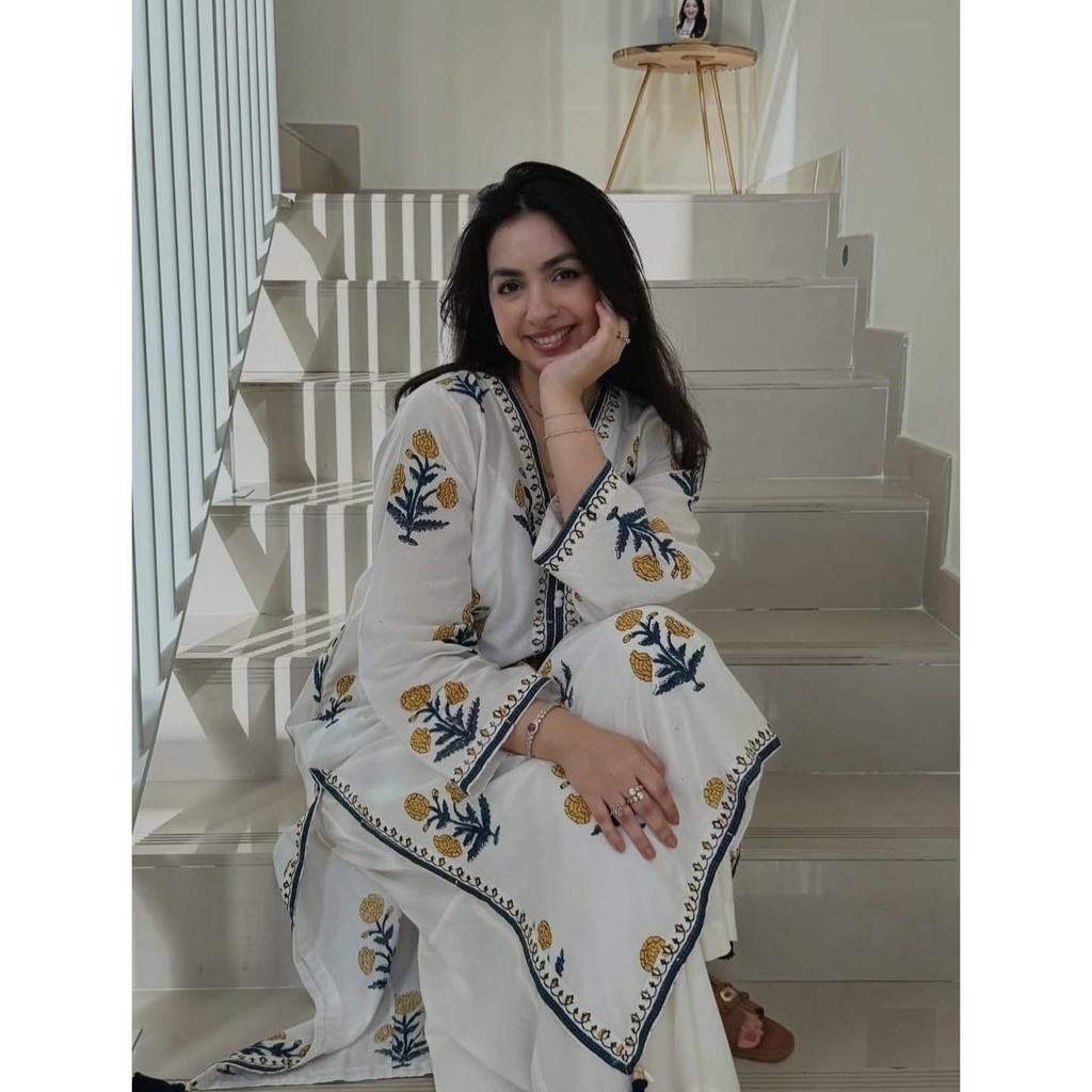 Hand Block Printed Women's Kurti Pant Set Paksiatni Designer Ethnic Kurta Set