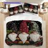 Dwarf Pattern Bedding Quilt Set Quilt Cover Pillowcase Home Decoration Birthday Gift (1 * duvet cover + 2 * pillowcase, without core)