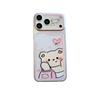 Crossins Cartoon Bear Backpack Frosted Back & Lens Film for Apple 17 Pro/Pro Max