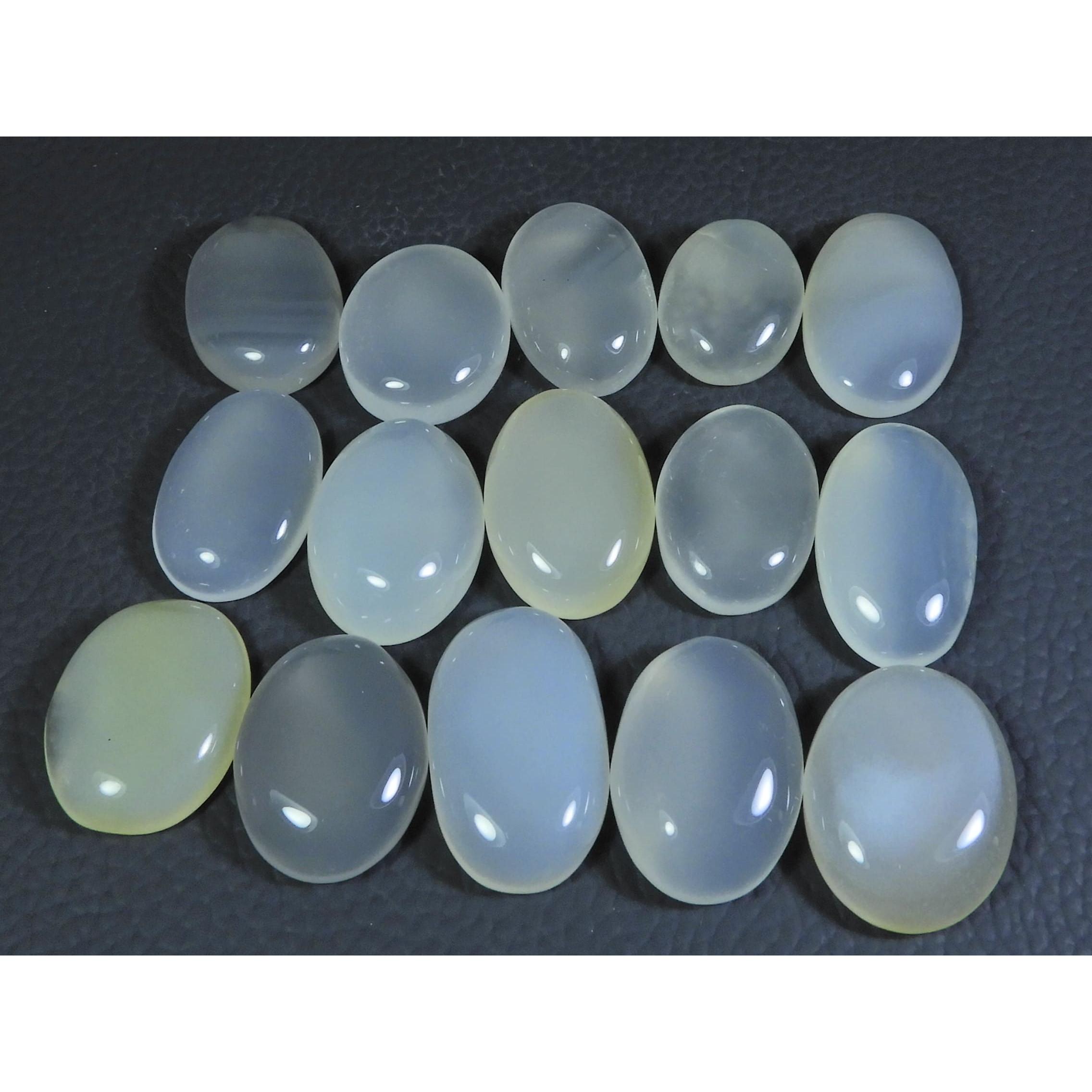 

283Cts. Natural Onyx Agate Ring Size Oval Cabochon Loose Gemstone 15Pcs Lot A-626