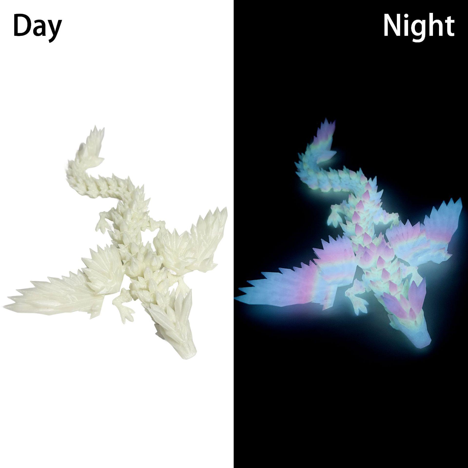 

3D-печатная шарнирная модель китайского хрустального дракона, игрушка, украшение