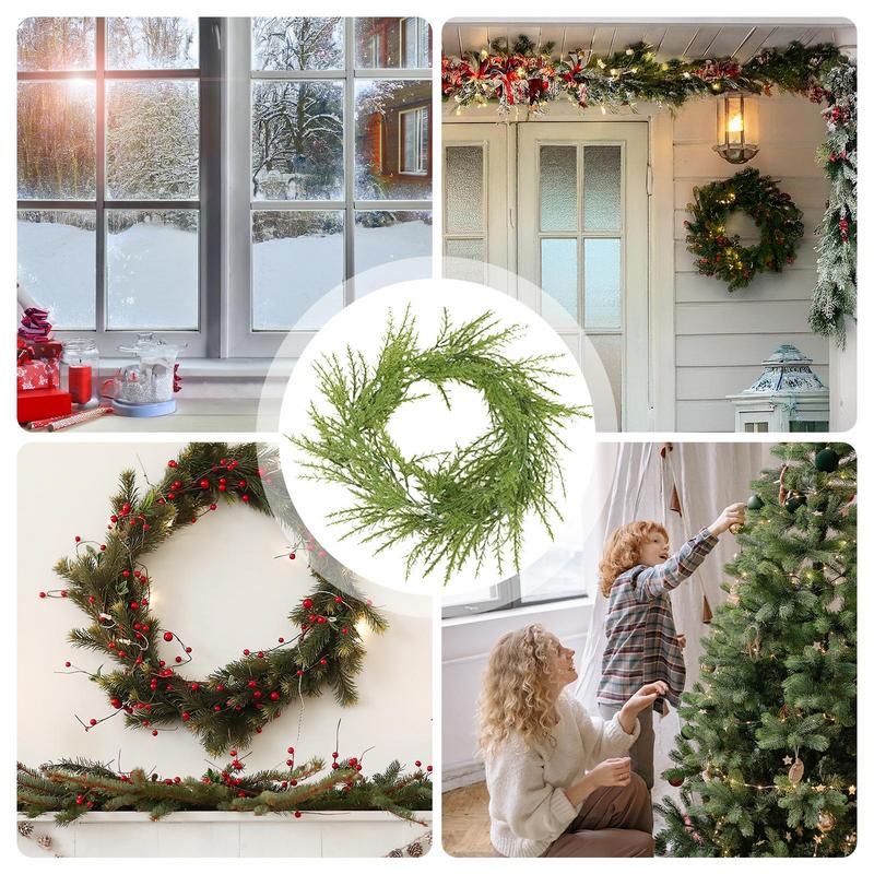 Artificial Christmas Garland 6ft Artificial Pine Needles Garland Decorations Greenery Christmas Garlands For Fireplace Indoor