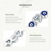MODIAN 925 Sterling Silver Smalto Occhi Azzurri Anello per le donne Cuore romantico Anello impilabile Moda Fine Jewerly Regali di compleanno