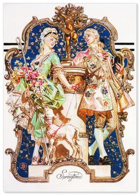 Poster by J.C. Leyendecker, "Spring: The Little Shepherdess" A3 Size [Made In Japan] [Interior Wallpaper] Painting Art Wallpaper Poster