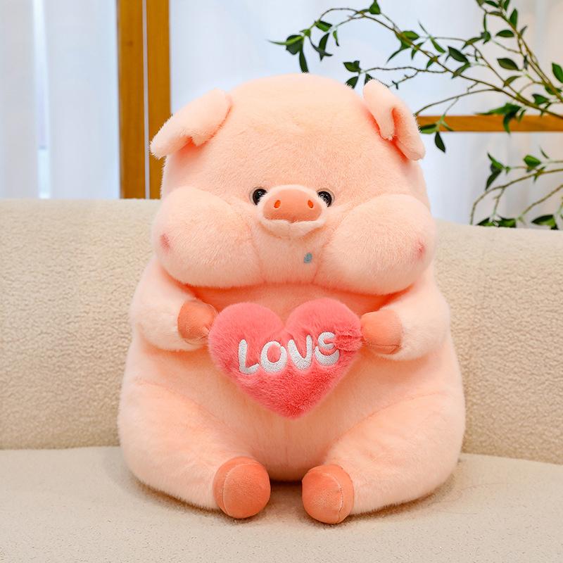 Creative 23Cm Simulation Pig Pink Stuffed Animals Plush Cartoon Anime Soft Fluffty Dolls Xmas Birthday Gift Kid Toys Decor