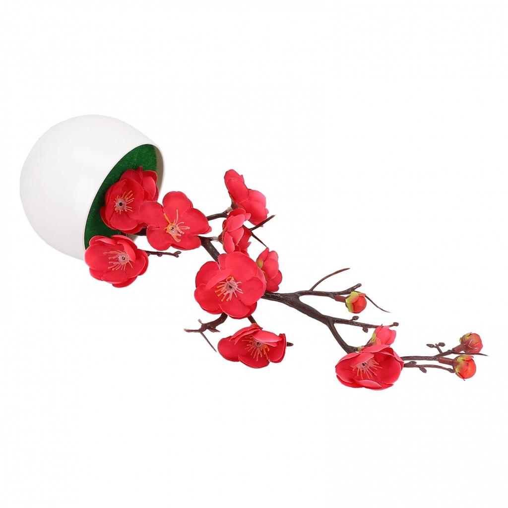 Artificial Potted Flower Plastic Plum Table Decorative