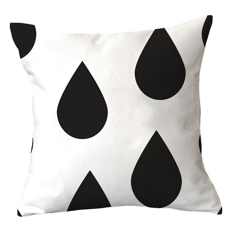 Simple New Blue Geometric Plush Pillowcase Home Fabric Sofa Pillow Cushion Cover