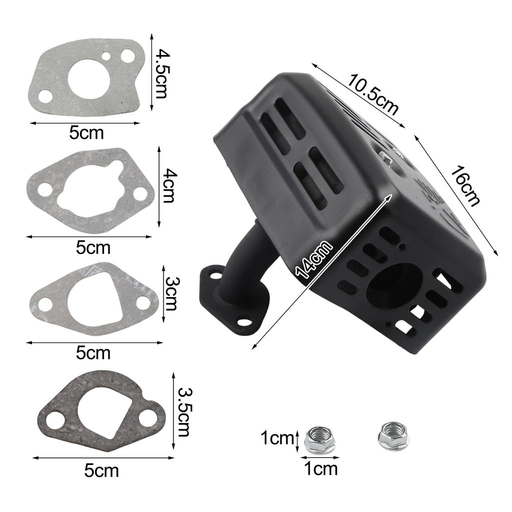 For Honda Lawn Mower Muffler Kit for GX160 For GX200 Engines Includes Exhaust Muffler and Installation Components