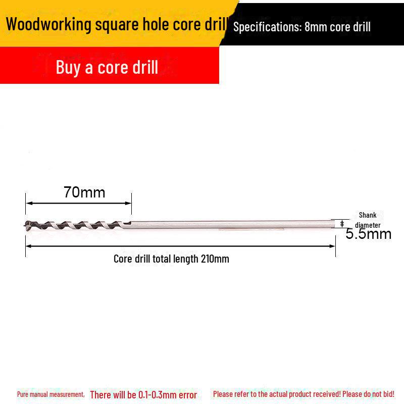 Wiertło do otworów kwadratowych w stolarce - wiertło ze stali łożyskowej do precyzyjnych otworów kwadratowych, dziurkowania i wykonywania otworów pod kątem.