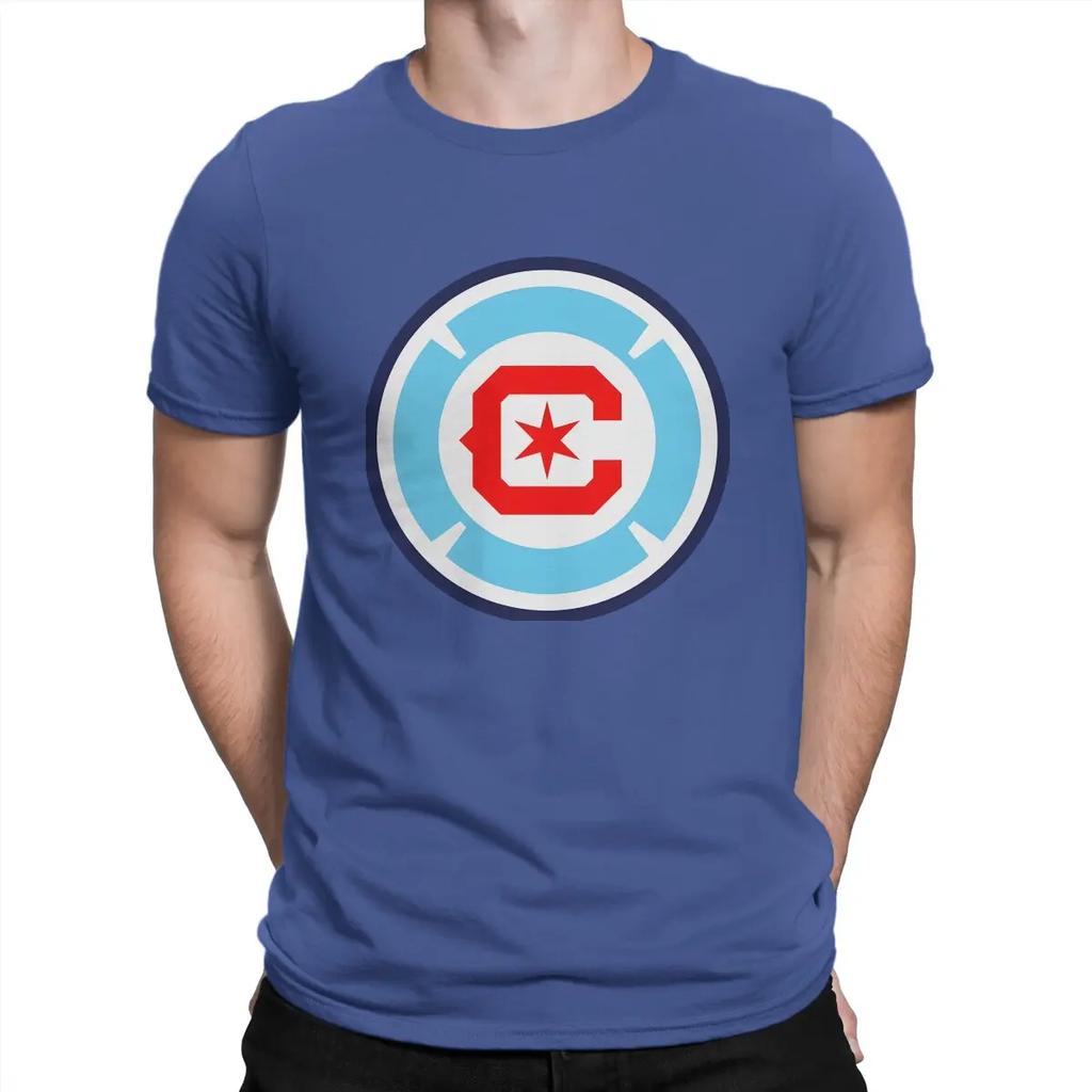 T-shirt Homme Chicago Fire FC Horloge Chicago Fire Vêtement Coton Loisir Manches Courtes Col Rond T-shirt Graphique Imprimé