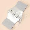 Dress Girdle Female Waistband PU Leather Wide Waist Belt Luxury Gold Cummerbunds  Female