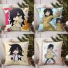K-Kuroki T-Tomoko Pillow Case Office Sofa Dorm Chair Back Short Plush Double-sided Printing Home  Cushion Cover