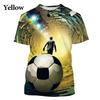 Fashion Creative Football 3D Print Pattern T-shirts Dizzy Super Cool Harajuku Style Casual Short-sleeved T Shirt