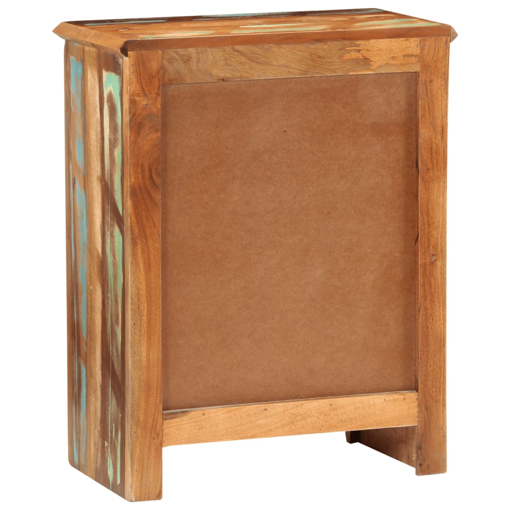 Sideboard with 2 Doors 55 X 30 X 70 Cm Solid Reclaimed Wood