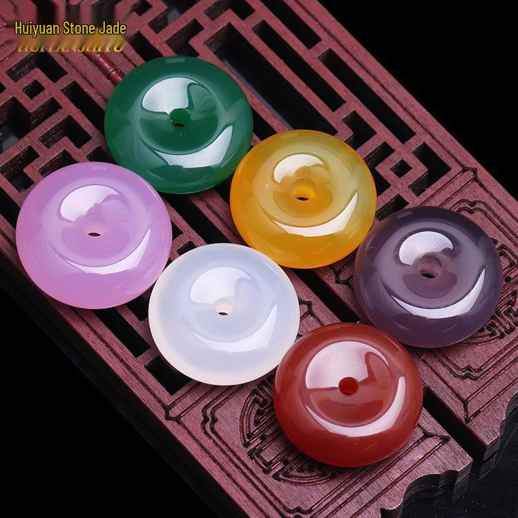 Icy Chalcedony Pi Xiu Agate Jade Pendant Necklace for Men and Women