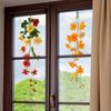 Fully Transparent Uv Multi-color Flower Fully Transparent Double-sided Visible Glass Home Decoration Stickers