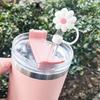 10mm Diameter Silicone Straw Covers, Straw Toppers for 40 Oz Tumbler with Handle, Dust-Proof Straw Caps for Water Bottle