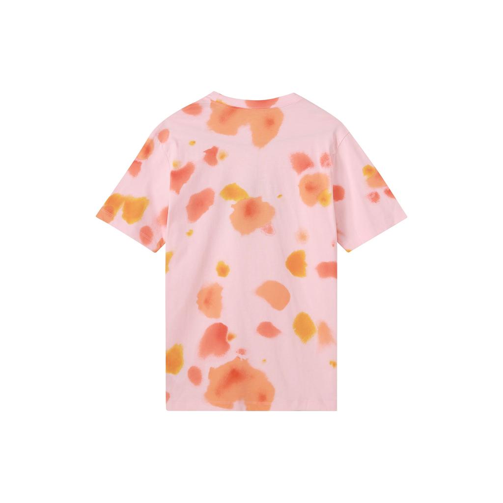 Nike Geometric Tie-Dye Casual Round Neck T-Shirt Men Tops Orange DQ1068-610